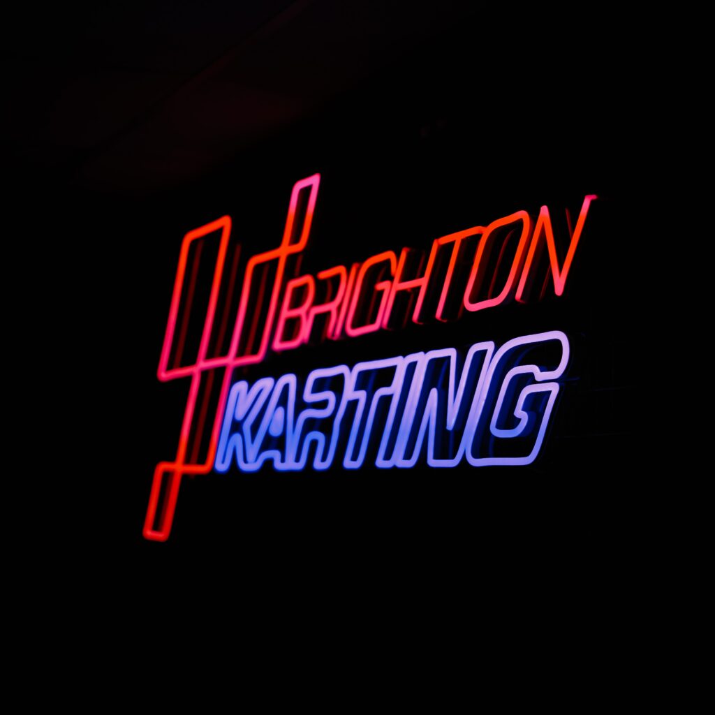 Brighton Karting Logo neon sign